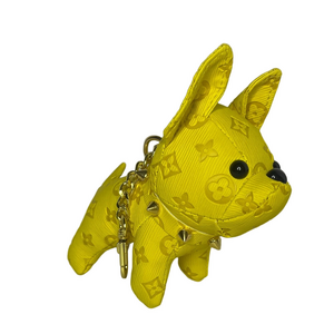 Yellow French Bulldog Bag Charm and Keychain